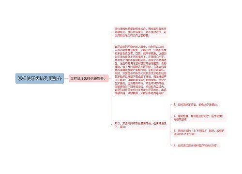 怎样使牙齿排列更整齐