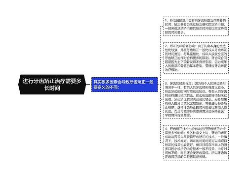 进行牙齿矫正治疗需要多长时间