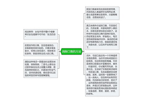 消除口臭的方法