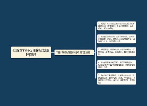 口腔材料熟石膏的组成|原理|注意