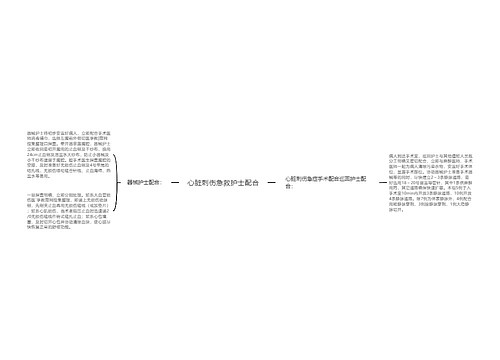 心脏刺伤急救护士配合