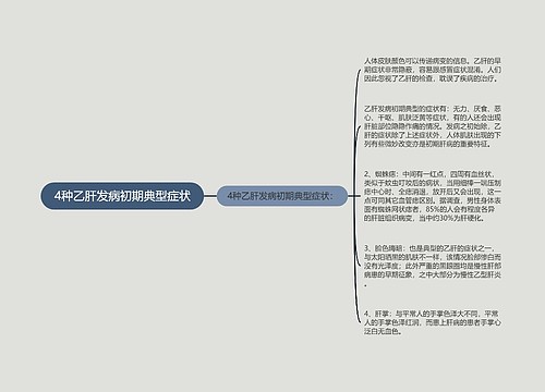 4种乙肝发病初期典型症状