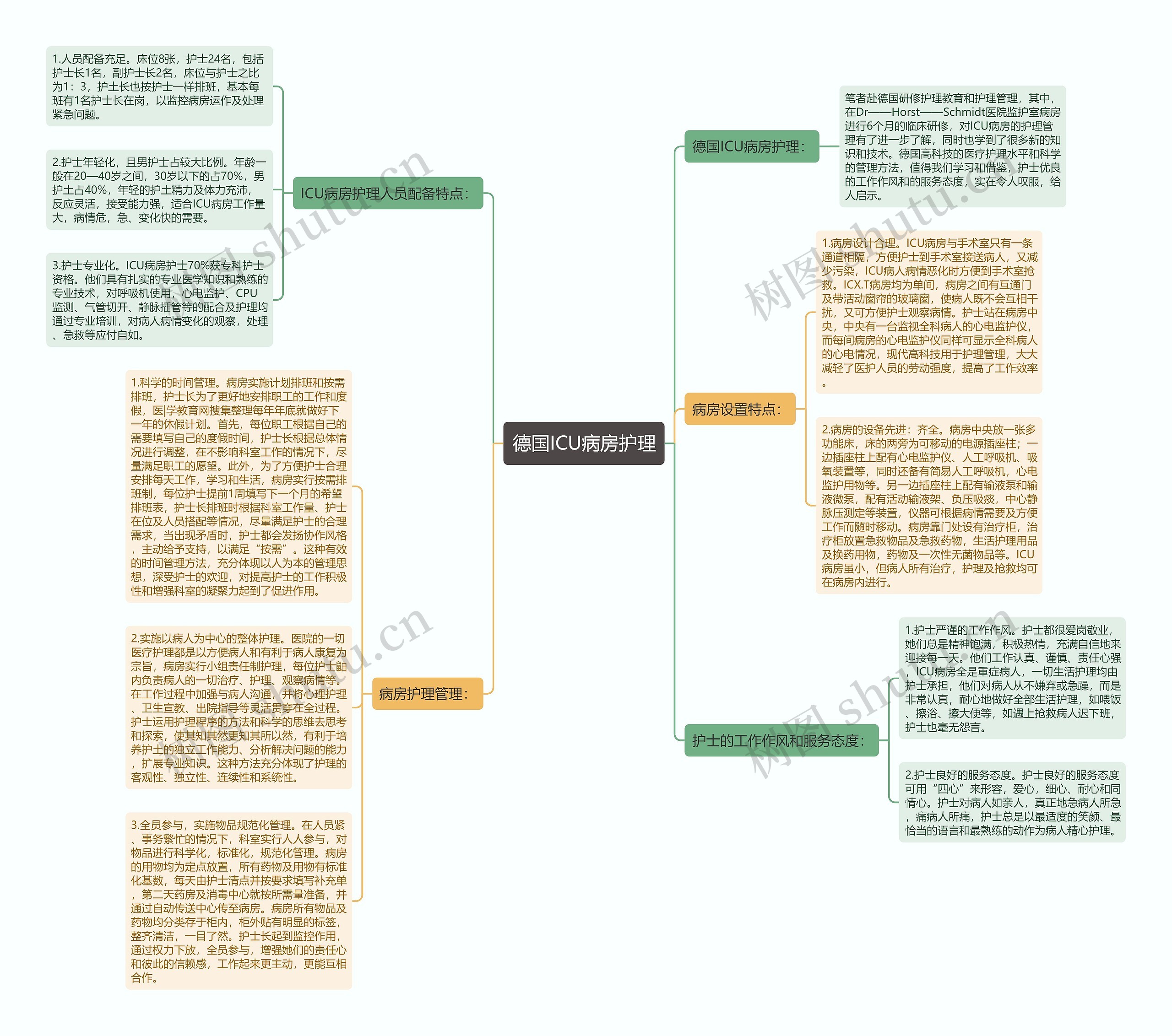 德国ICU病房护理思维导图