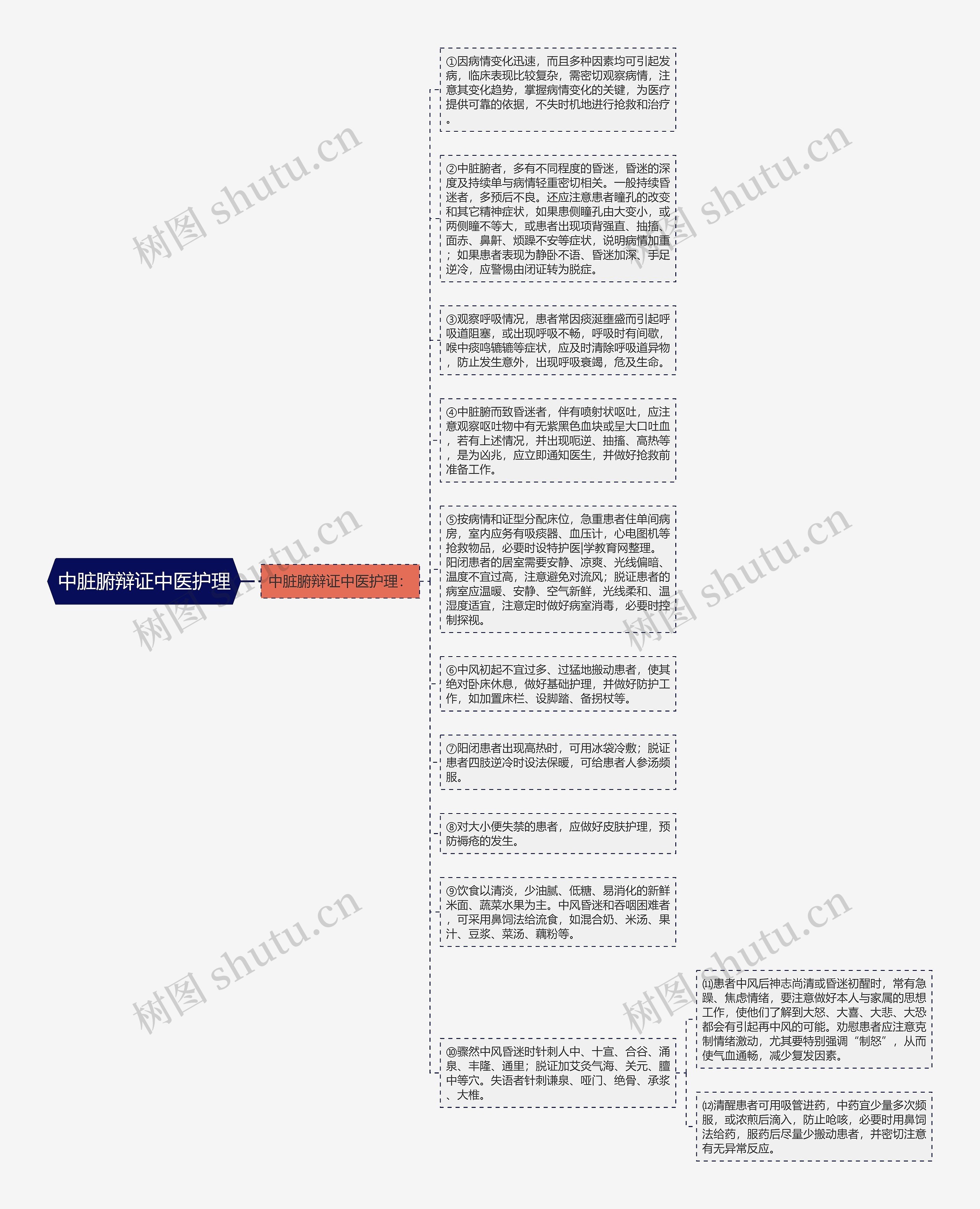中脏腑辩证中医护理思维导图