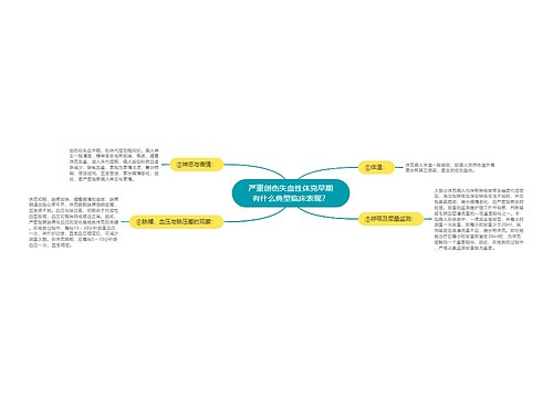 严重创伤失血性休克早期有什么典型临床表现？