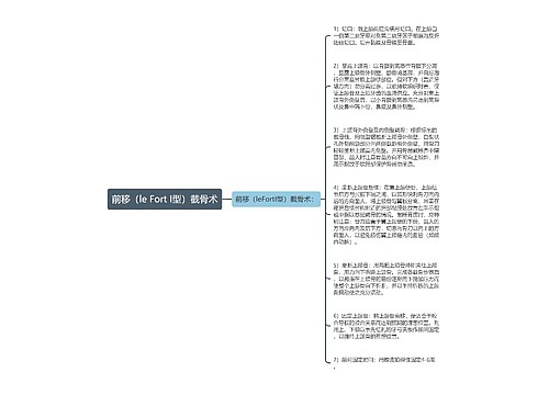 前移（le Fort I型）截骨术