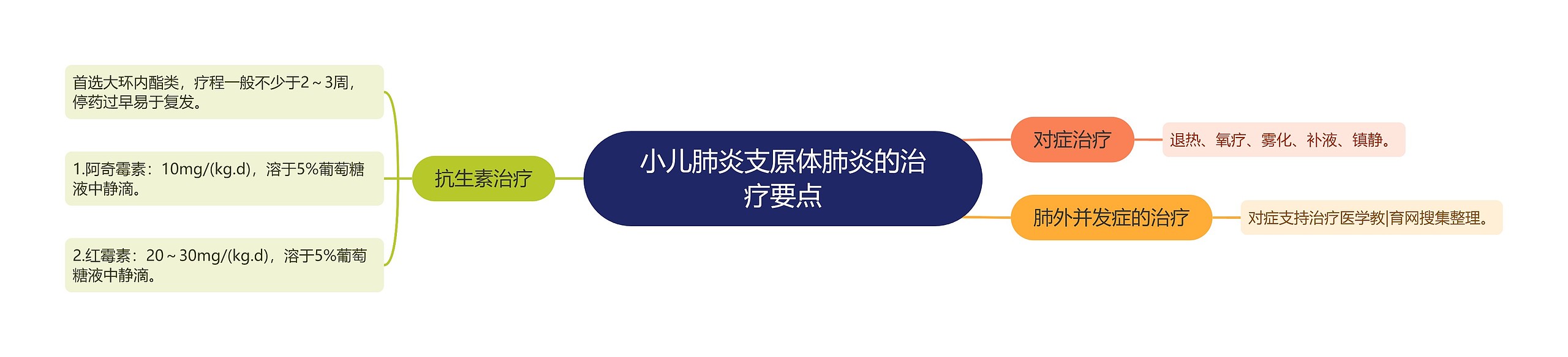 小儿肺炎支原体肺炎的治疗要点 小儿肺炎支原体肺炎的治疗要点