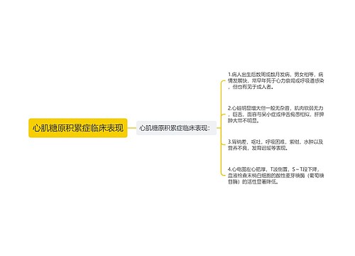 心肌糖原积累症临床表现