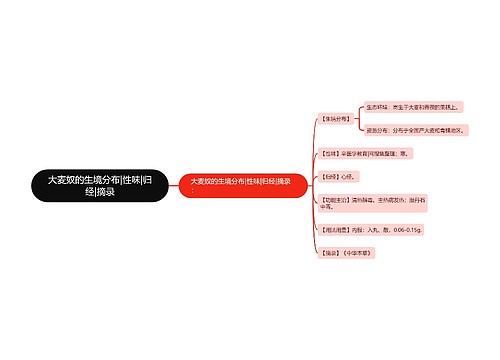 大麦奴的生境分布|性味|归经|摘录