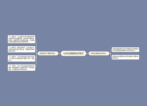 认识过程的特点简介