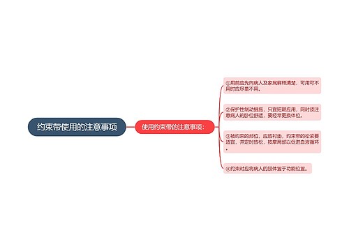 约束带使用的注意事项