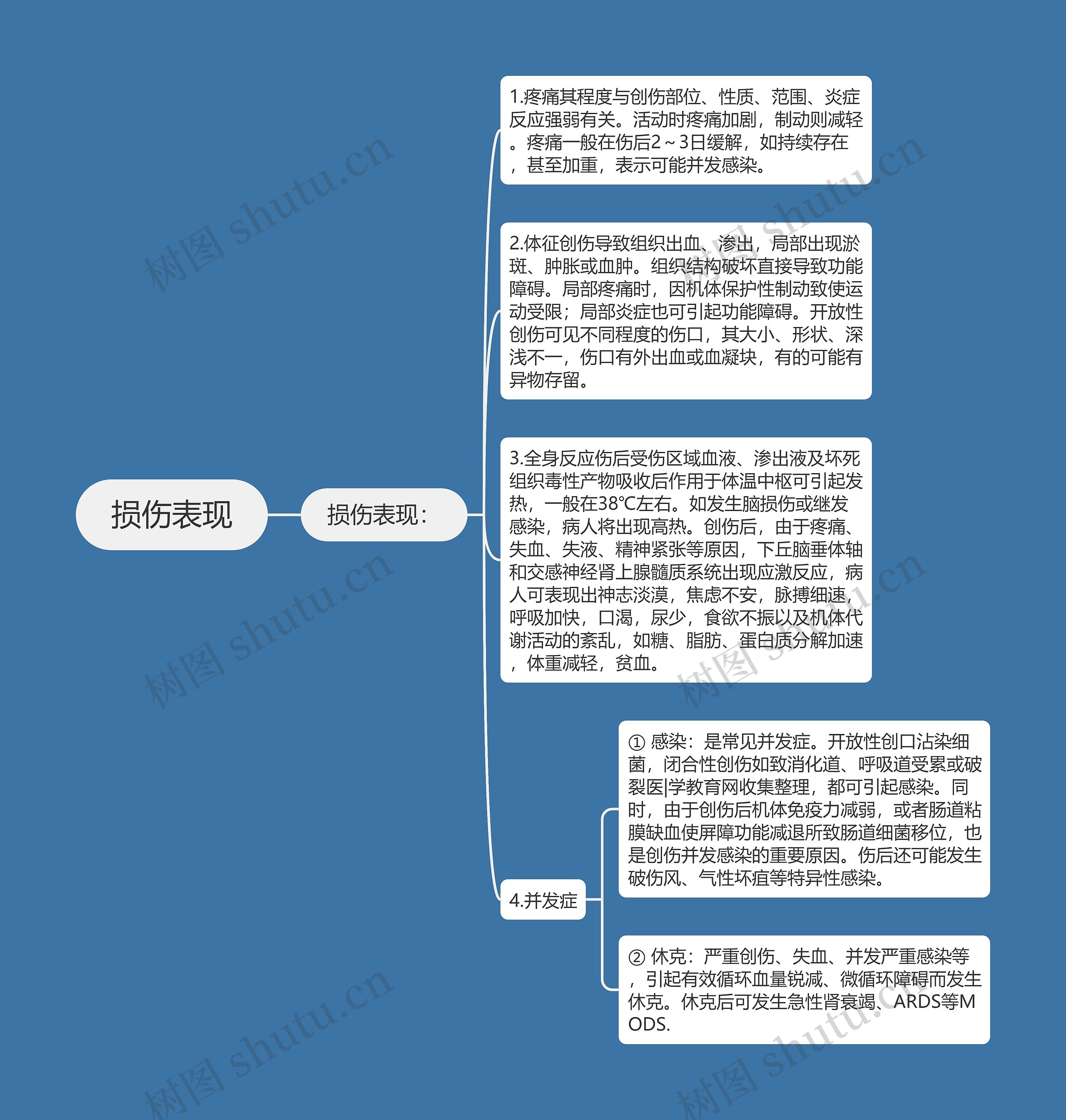 损伤表现思维导图