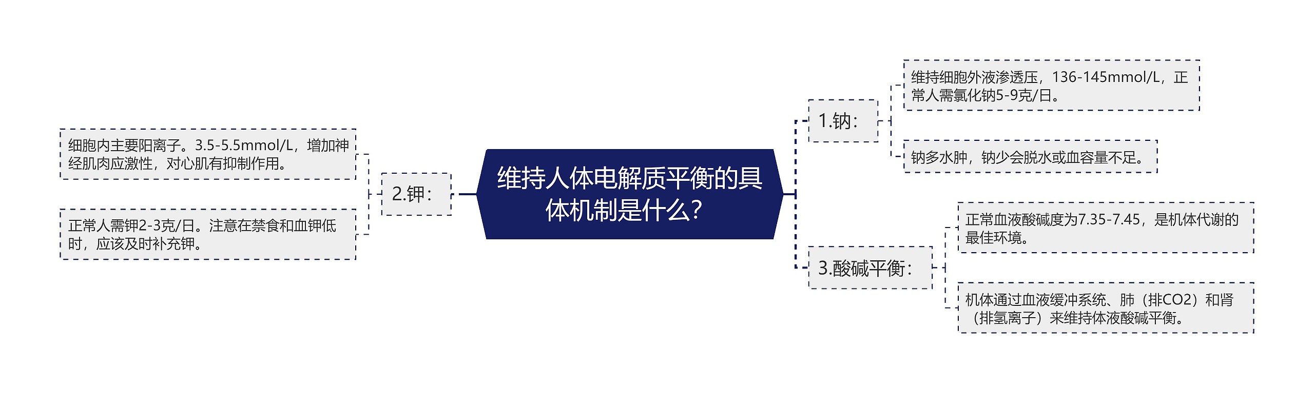 维持人体电解质平衡的具体机制是什么？思维导图