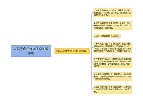 妊娠高血压疾病子痫护理常规