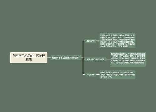 剖宫产手术后的社区护理措施