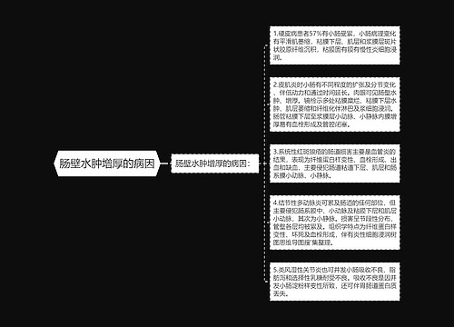 肠壁水肿增厚的病因