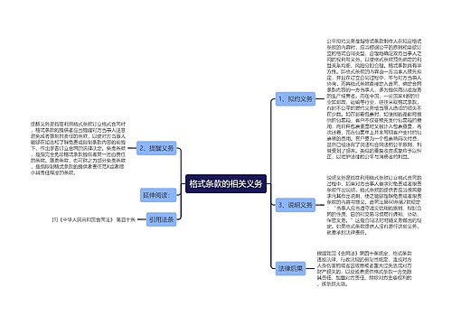 格式条款的相关义务