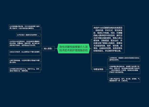 急性闭塞性脑梗塞介入溶栓术的术前护理措施总结