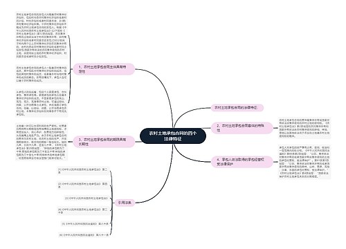 农村土地承包合同的四个法律特征