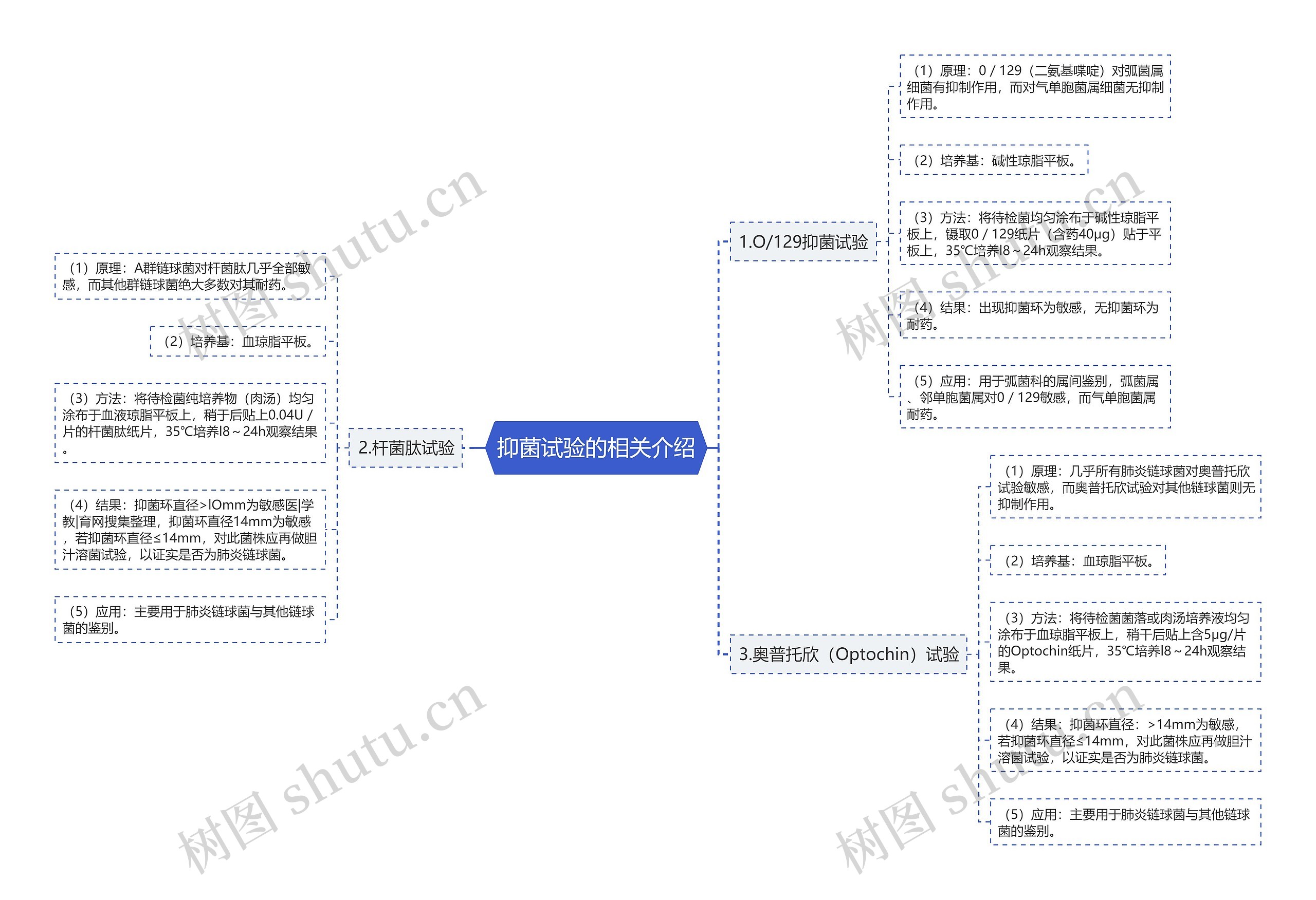 抑菌试验的相关介绍思维导图