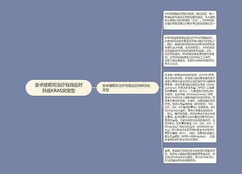 安卓健靶向治疗有效应对肺癌KRAS突变型