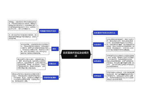 血浆置换并发症及处理方法