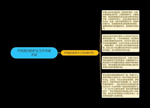 不同层次的护士工作内容不同