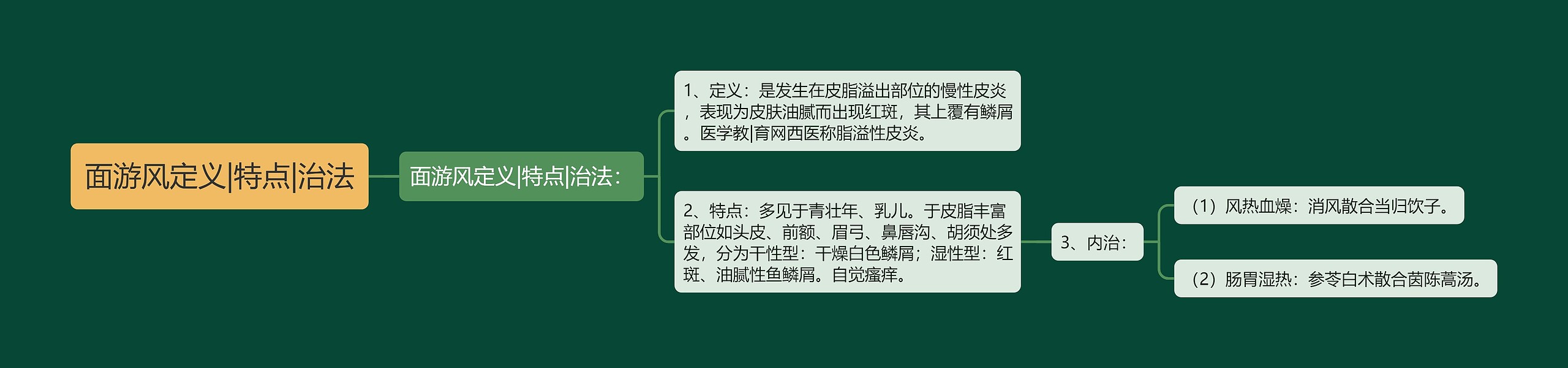 面游风定义|特点|治法思维导图