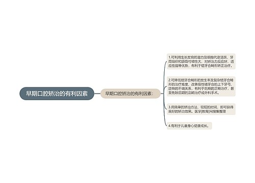 早期口腔矫治的有利因素