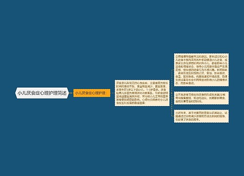 小儿厌食症心理护理简述