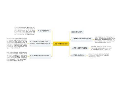 口腔保健的小知识