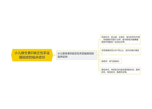 小儿维生素D缺乏性手足搐搦症的临床症状