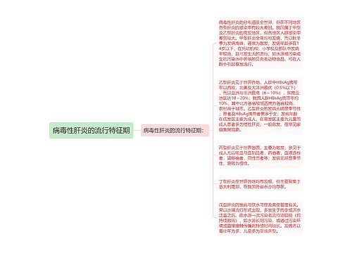 病毒性肝炎的流行特征期