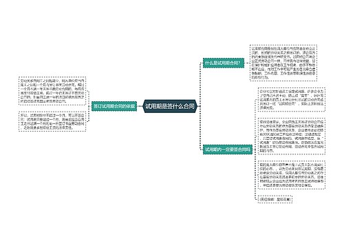 试用期是签什么合同