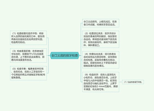 全口义齿的排牙检查