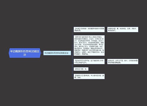 半边藕原形态|性味|功能主治