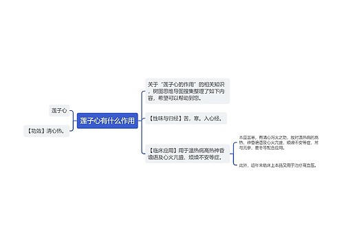 莲子心有什么作用