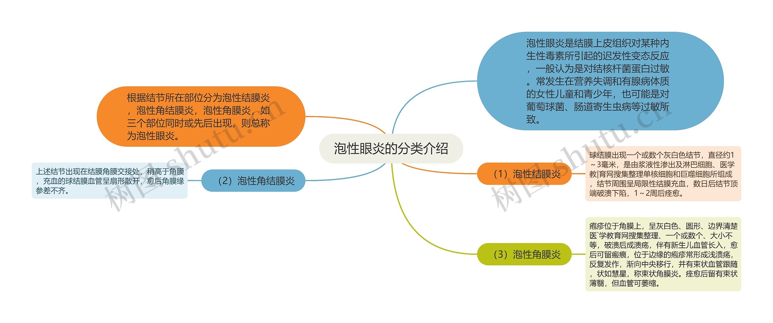 泡性眼炎的分类介绍思维导图