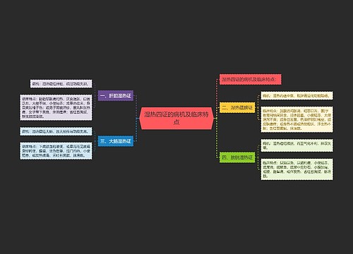 湿热四证的病机及临床特点