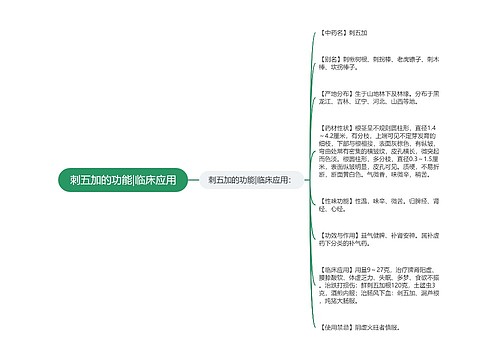 刺五加的功能|临床应用