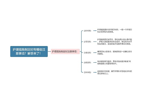 护理措施制定时有哪些注意事项？解答来了！