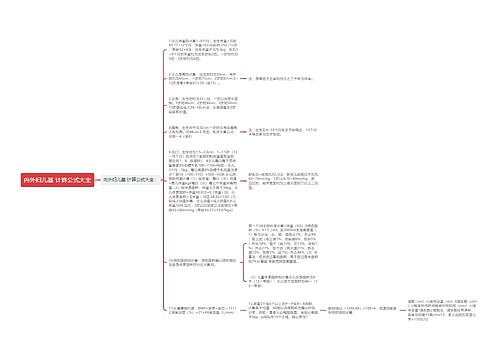 内外妇儿基 计算公式大全