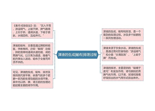 津液的生成|输布|排泄过程