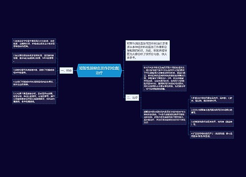 短暂性脑缺血发作的检查|治疗