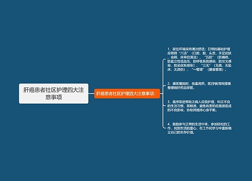 肝癌患者社区护理四大注意事项