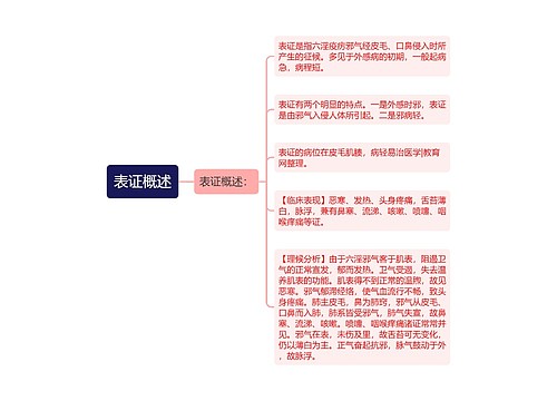 表证概述