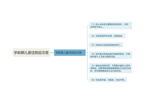 学龄期儿童住院应注意