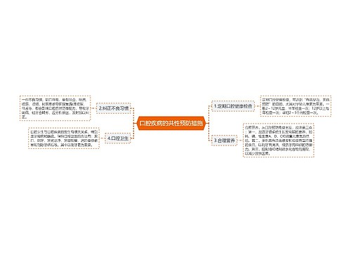 口腔疾病的共性预防措施