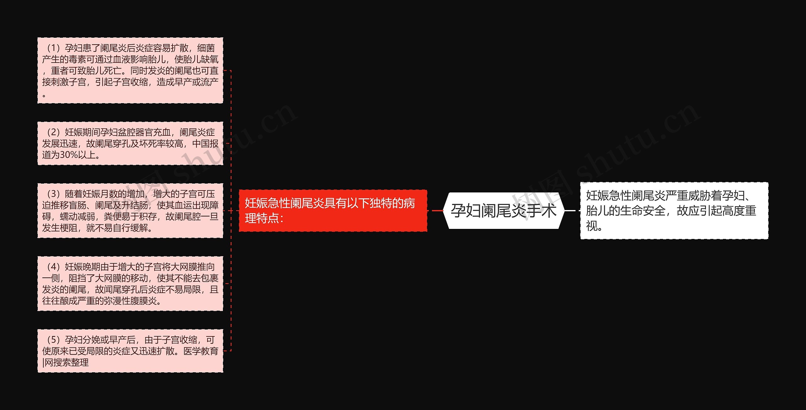 孕妇阑尾炎手术思维导图