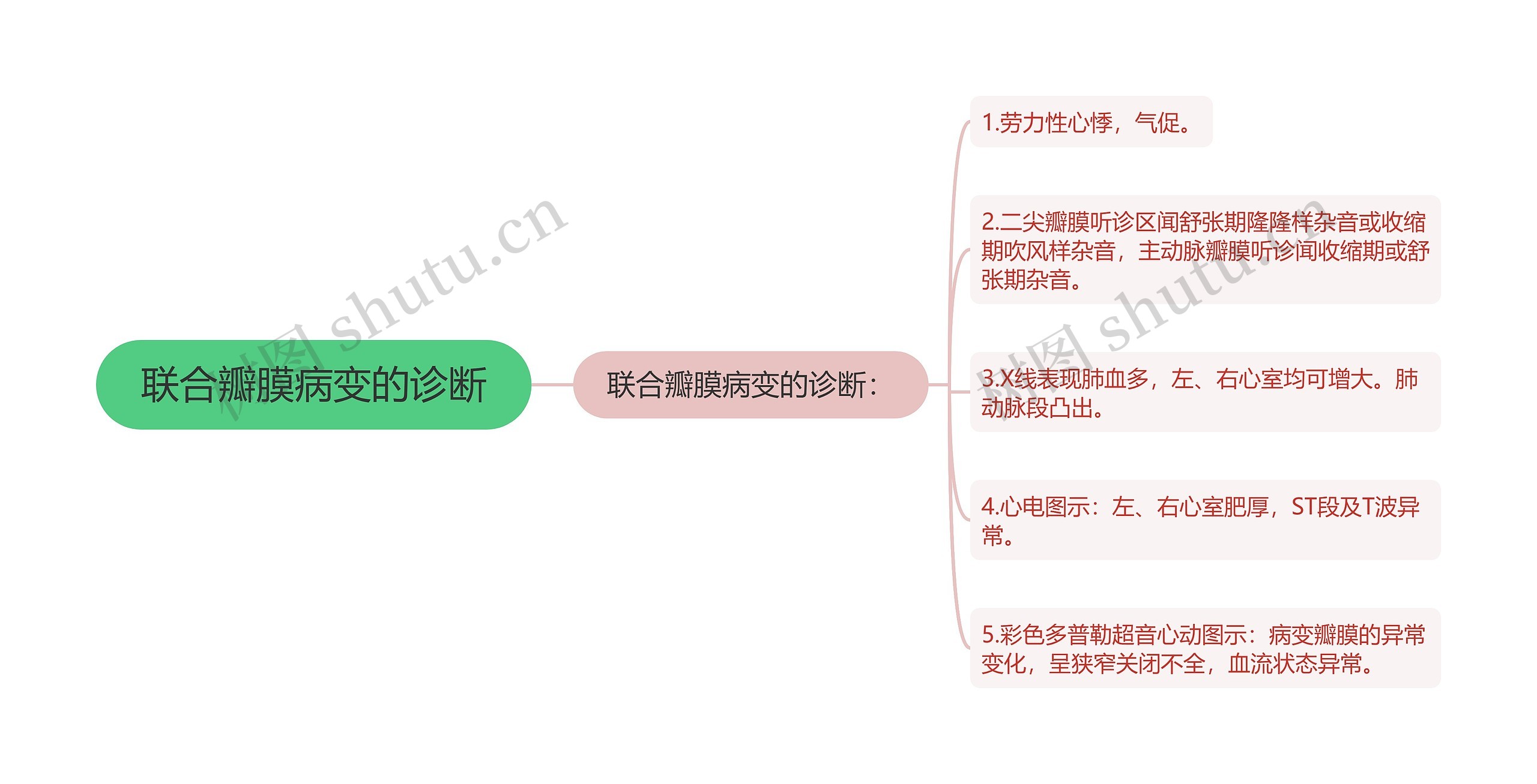 联合瓣膜病变的诊断思维导图